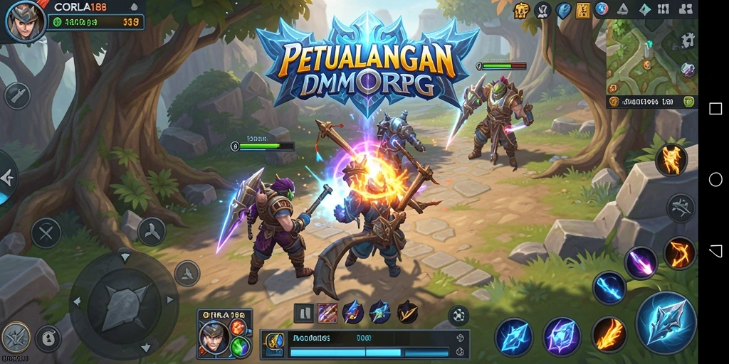 Tampilan gameplay mendebarkan di dunia CORLA188 yang luas.