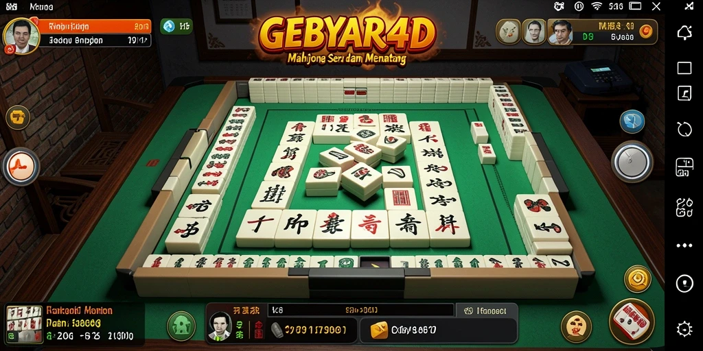 Screenshot utama GEBYAR4D menampilkan gameplay Mahjong yang menantang.