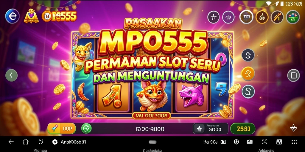 Tampilan mendebarkan dari gameplay slot MPO555 yang penuh warna.