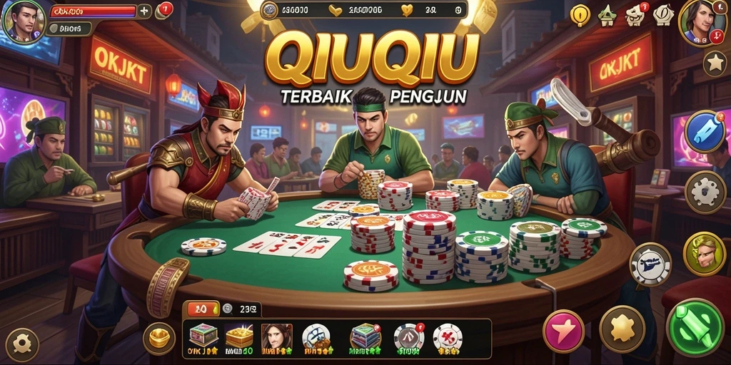 Tampilan gameplay QiuQiu yang mendebarkan di OKJKT.