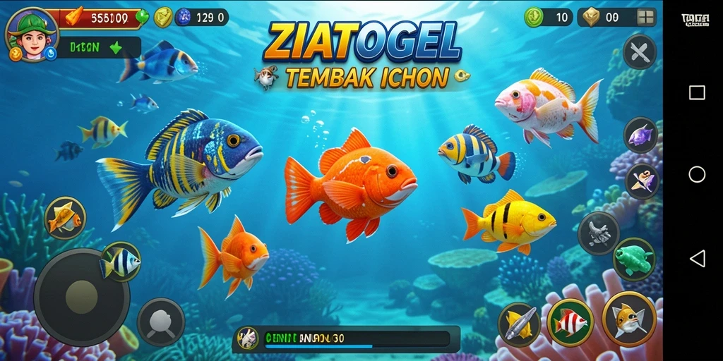 Tangkapan layar gameplay ZIATOGEL yang penuh aksi Tembak Ikan.